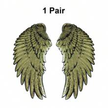 1 Par de Parches de Alas de Ángel con Lentejuelas, Bordado DIY Parches de Alas con Brillo para Coser/Planchar en Chaquetas, Accesorio de Decoración de Tela - Multicolor - Ver 13