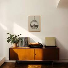 1pc Disco Ball Posters Print, Apartment Wall Arts, Print, Vintage Wall Arts, Dorm Room Decor, Funky Wall Art, Preppy Wall Art, Girly Wall Art, No Frame - Silver - View 6