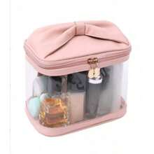 Large Makeup Pouch Pink Custom Cosmetic Bag Women Travel Skincare Toiletry Case Leather Beauty Makeup Bag, First Aid Kit Insulated Bag Multifunctional Storage Bag Multi-Layer Beauty Bag Drawstring Storage Bag, Straw Bag, Beach Bag, Shopping Bag, Cosmetic Bag, Girl Backpack, Shopping Bag, Travel Bag, Outdoor Bag, Wash Bag,