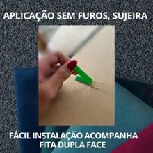 Kit Cabeceira Cama Box Nuvem Estofada Placa Modular 20x60 centímetros - Verde - Visão 3