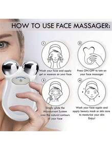 Portable Mini Home Facial Toning Device Handheld Microcurrent Anti-Aging Face Massager For Eye Wrinkle Removal