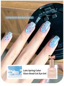 annies 10ml 1pc Ice Transparent Blue Cat Eye Magnetic Gel Polish Soak Off UV LED Varnish Semi Permanent Glass Bead Cat Eye Nail Art DIY - 彩色 - 查看 8