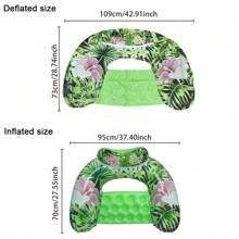 1pc U-Shaped Inflatable Pool Float, PVC Material With Cup Holder, Suitable For Pool Party, Water Relaxation And Recreation - Multicolor - View 9