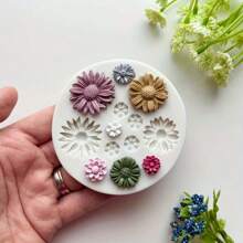 1pc Flower Silicone Mold For Polymer Clay Flower Crafting