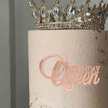 1pc/3pcs/5pcs Birthday Queen Happy Birthday Cake Topper Acrylic Queen Party Cake Side Decoration