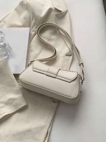 Mała torba z klamrą, jednokolorowa, torba na ramię ze skóry PU, uniwersalna torba pod pachami, zamek magnetyczny, stylowa, minimalistyczna torba