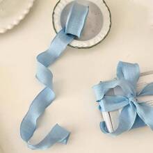 1 pieza-Cinta de cinta plisada de alta gama con volantes elásticos y pliegues de burbuja, cinta de embalaje para caja de pastel de cumpleaños, cinta para envolver regalos, cinta para el cabello, cinta de embalaje para pastel, lazo DIY, ramo de flores, arreglo floral, cinta de satén - Multicolor - Ver 7