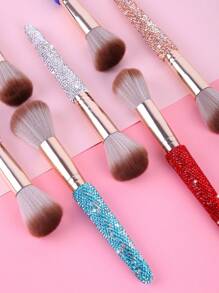 1 件装水钻化妆刷套装，多用途柔软蓬松粉底、腮红刷适合所有皮肤类型 - 彩色 - 查看 7