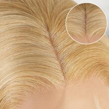 Mix Blonde Synthetic Lace Front Wigs Glueless Long Silky Straight Hair 13x4 HD Transparent Lace Wigs For Women Golden Heat Resistant Fiber Hair Natural Hairline Baby Hair Daily  Party Cosplay Halloween Use - 金色 - 查看 5