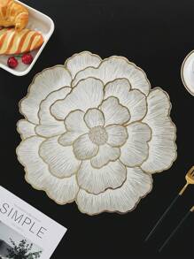 6/8pcs Hotel & Restaurant Round PVC Non-Slip Placemats, Gold/Silver Heat Insulation Pad To Protect Table Surface, Suitable For Wedding, Christmas, Party, Home Kitchen Dining Decor