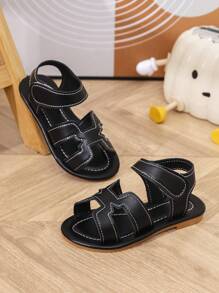 Children's Fashionable Comfortable Non-Slip Sandals, Kids Beach Sandals, Children's Outdoor Walking Sandals - Black - View 4