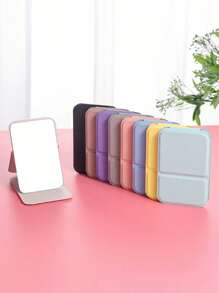 1 件折叠化妆镜，桌面立式化妆镜，便携式迷你镜子，适合个人梳妆，宿舍桌面和办公室使用，可调节便携式折叠镜，袖珍镜。返校