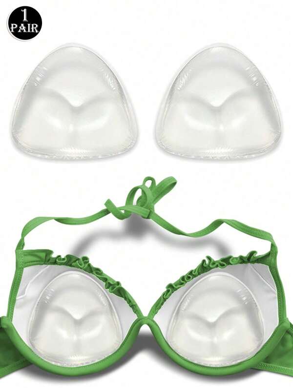 1pair Women Invisible Padding Magic Bra Inserts Bra, Bikini Breast Petals, Thickened Chest Pad Insert,Breast Push Up Pads, Swimsuit Silicone Bra Pad, Waterproof Pad, Daily Wear