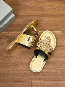 1 双儿童时尚休闲可爱防滑户外金属扣凉鞋儿童沙滩拖鞋