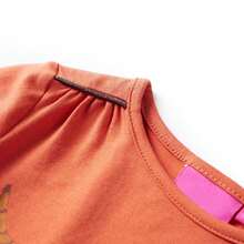 vidaXL Children's Long Sleeve Shirt 128 Orange Brown