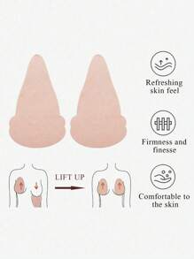 10 Peças/20 Peças/30 Peças Plus Size Descartáveis Não Tecidos, Adesivos para Seios Grandes para Prevenir o Caimento dos Seios, Adesivos Invisíveis e Anti-Protuberância com Forma de Cabaça, Ultra Respiráveis