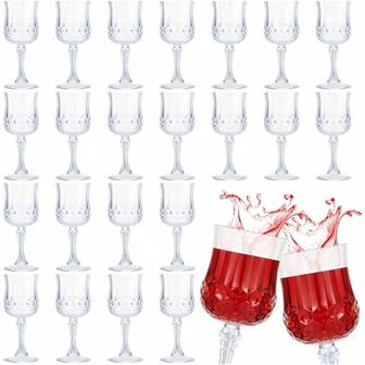 塑料复古多色可重复使用复古浮雕玻璃杯，适用于婚礼、迎婴派对、派对活动