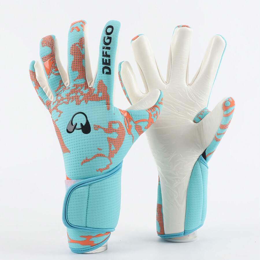 2025 New Goalkeeper Gloves, Latex Palm Material, Suitable For Training And Match, Unisex (1 Pair) - Blue - View 1