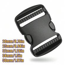 2 Pcs/Pack 20mm-50mm Plastic Dual Adjustable Side Release Buckles Molle Tatical Backpack Belt Bag Parts Strap Webbing - Multicolor - View 3