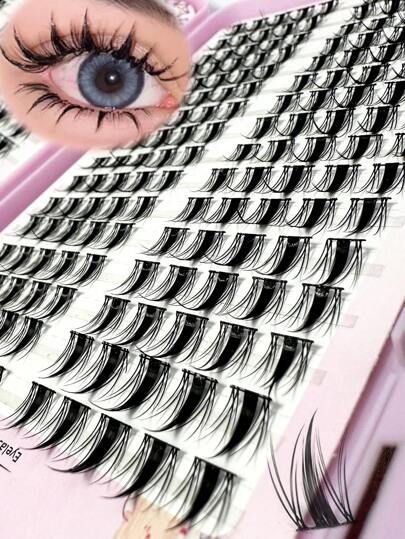 Bán buôn 320/100 chiếc Manga Lash Clusters Fairy Natural Cluster Mi Extension Spiky Wispy Cluster Mi Anime Riêng Lash C Curl 10-14mm Ultra- Band DIY Tại Nhà Lash Clusters, Eye Lash Clusters, Lash Riêng Lash, Lash, Mi Giả