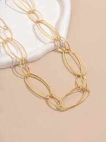 1pc Glamorous Exaggerated Hollow-Out Long Necklace For Women