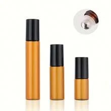 FIGHTYU 20 Stücke 5ml/10ml Braunglas Ätherisches Öl Rollerfläschchen mit Edelstahl Rollkugel und Verschluss, geeignet für Reisen, Parfüm und Lipgloss