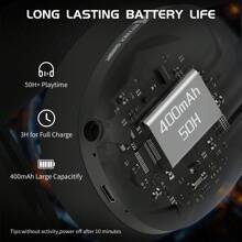 Wireless Gaming Headset Ultralight Over Ear With 2.4Ghz USB C&A Dongle/Bluetooth 5.3/3.5mm Wired Detachable Mic Stereo Sound 600mAh Battery For PC Switch Win Gamer