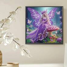 1 件 30*30 厘米/11.8*11.8 英寸无框 5D 不对称形状钻石画套件，DIY 女性模特设计用于墙面装饰、装饰品，适合初学者和成人，感恩节礼物 - 彩色 - 查看 5