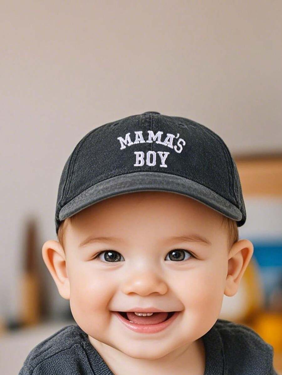 Mũ lưỡi trai điều chỉnh được thêu chữ "Kho báu của mẹ" bán chạy nhất, thiết kế chống tia UV, phù hợp cho hoạt động thường ngày và ngoài trời. - màu đen - Xem 1