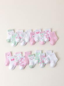 20對舒適時尚的男女嬰兒襪，適用於各季節 - 彩色 - 查看 10