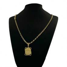 Cordão Tijolinho 3mm + Pingente Tudo Posso - Banhado a Ouro