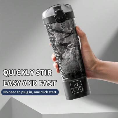 1300mAh USB Rechargeable, Digital Display Auto-Stirring Cup, Multi-Functional Self-Stirring Coffee Cup, Travel Water Bottle, Protein Powder Shaker Bottle Suitable For Milk, Chocolate, Mocha, Coffee