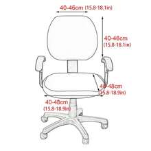 2 Pieces Stretchy Solid Color Office Chair Cover, European And American Style Home/Office Chair Cover - Multicolor - View 3