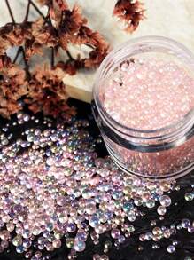 1 pièce Perles de verre Aurora, matériau de remplissage en résine époxy, perles à bulles de tailles mélangées pour moulage, matériau de remplissage en silicone, fournitures artisanales DIY, fournitures pour la fabrication de bijoux
