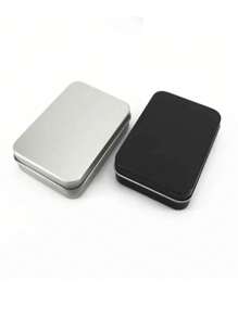 Makou Iron Box Flip Storage Box, Hinge Connected Cover, Pill Health Product Packaging Box, Cigarette Packaging Box, Cat Food, Fish Bait