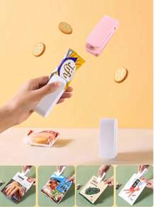 1pc Portable Mini Heat Sealer, Food Plastic Bag Sealing Machine, Handheld Home Small Thermal Sealing Device (Batteries Not Included. Need To Be Purchased Separately).