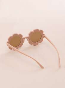 1 Pair Kid's Sunflower Decorated Fashionable Glasses, Color Options Available - Baby Pink - View 2