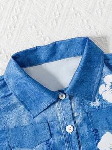 2pcs/Set Girls Tie Dye Vest & Letter Print Camisole Romper Set, Fashionable Spring/Summer