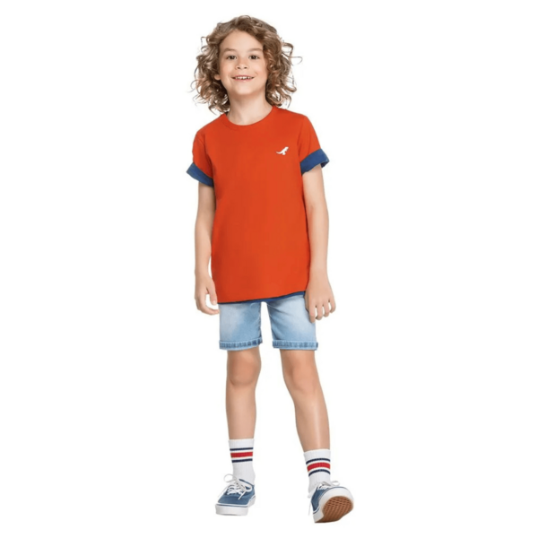 Camiseta Básica Infantil Masculina Dia a Dia