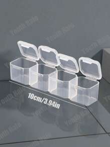 1pc Mini sieradendoos met meerdere compartimenten, draagbare reissieradendoos, afneembare sieradendisplaydoos, geschikt voor sieraden, kettingen, oorbellen, ringen, nagelkunst, haarclips, lippenstift, ideaal voor thuis en slaapkamer