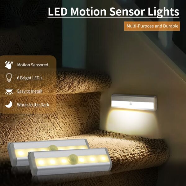 1pc LED Bookshelf Light, Wall Lamp, Suitable For Study, Bedroom, Hallway, Stairs, Living Room, Shoe Cabinet, Wall Kitchen Cabinet, Wardrobe, Table Lamp, Reading Light, Camping Light Battery Powered (Without Battery)