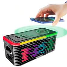 OUO Portable Multifunctional Speaker - 360° Stereo Sound, White Noise, 15W Wireless Charging, Sleep Timer, Ambient Lighting, 1500mAh Battery And Bluetooth 5.3