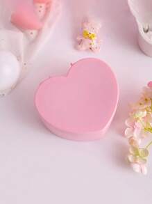 1 pièce Jolie boîte à bijoux avec miroir, boîte de rangement pour pinces à cheveux, boîte à bibelots en forme de cœur, cadeau d'anniversaire pour les filles, boîte à bijoux, support à bijoux, boîte à bijoux de bureau