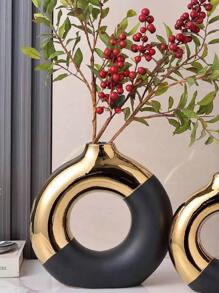 1 件 5.5 英寸陶瓷花瓶摆件：大号和小号铂金花瓶，适合家居装饰，现代简约花瓶，北欧潘帕斯花瓶，适合客厅餐桌中心装饰，咖啡桌办公室卧室摆件，圣诞礼物 - 彩色 - 查看 13