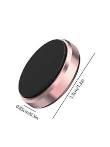 1/3 件创意圆形迷你磁性汽车导航仪表盘出风口夹座合金随机颜色手机支架，多功能迷你磁性粘贴金属汽车导航仪表盘出风口夹座合金金属磁吸家用手机支架，仪表板支架兼容 、Android 手机，生日、家人、朋友汽车配件礼物，车载手机支架