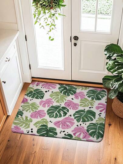 1pc Elegant Pebble Design Doormat, High-Quality Flannel Rectangular Carpet With Stone Pattern - Non-Slip, Machine Washable Carpet For Entrance, Living Room, Bathroom, Balcony - Luxury Art Indoor Decor Mat