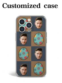 1 pièce Étui de téléphone en silicone personnalisable pour cadeau de Pâques avec nom et couleur imprimés. Protège-objectif, compatible avec Samsung et 16, 15, 14, 13, 12, 11 Pro Max - Transparent - Voir 3