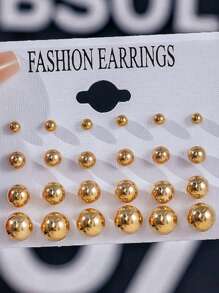 12 paar parelkralen en strass oorbellen set, eenvoudige dagelijkse oorbelcombinatieset, mix & match
