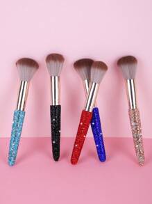 1 件装水钻化妆刷套装，多用途柔软蓬松粉底、腮红刷适合所有皮肤类型 - 彩色 - 查看 4