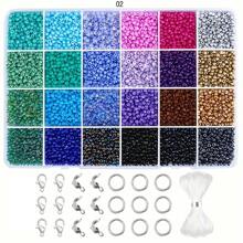 3MM Bracelet Beads Kit For Jewelry Making, 5760/11520pcs Seed Beads Small Glass Beads 8/0 Rainbow Beads Set With Elastic String For Crafts